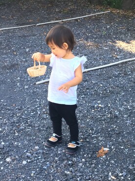 「next（next）のアイテム（Tシャツ/カットソー、ホワイト系）」を使った、773.nさん（キッズ）の秋コーディネート