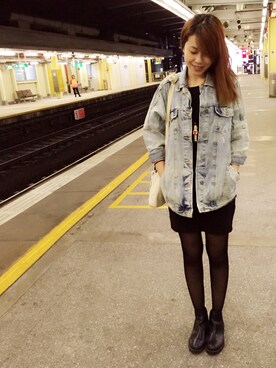 「MONKI（モンキ）のアイテム（チュニック）」を使った、ginさん（レディース・164cm）の秋コーディネート