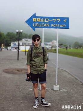 「chocoolate（チョコレート）のアイテム」を使った、小卯さん（メンズ・173cm）の冬コーディネート
