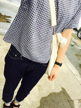 「PAR ICI」｜「アイテム（アナログ腕時計）」を使った、ユリさん（レディース・162cm）の夏コーディネート