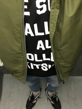 「メゾン キツネ(MAISON KITSUNE)」｜「アイテム（ジャケット/アウター）」を使った、わたせけさん（メンズ・178cm）の秋コーディネート