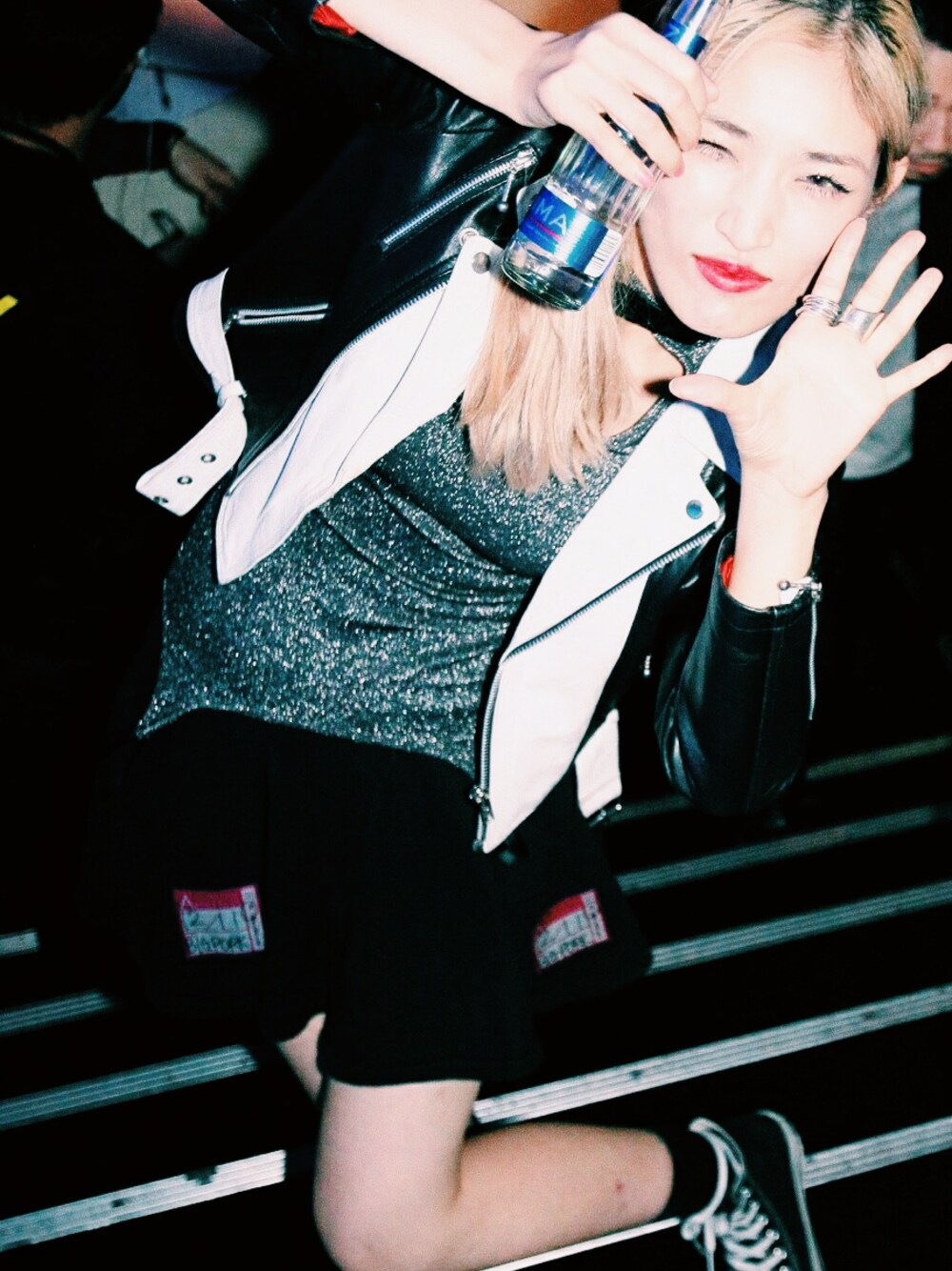 「guacamole、kriss soonik、cannabis、cannabis_ladies、ガカモレ、cannabis_mens、disco、cannabisladies」｜「GUACAMOLEのW RUSSELL&URAKE SKIRT / ダブルラッセルアンドウラケスカート（スカート、ブラック系）」を使った、sakura_yokomachiさん（レディース・172cm）の冬コーディネートの1枚目の写真