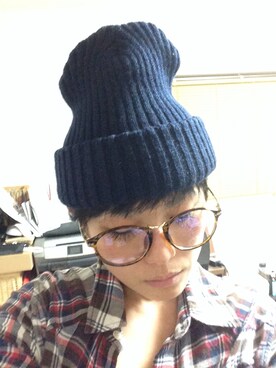 「アイテム（ニットキャップ/ビーニー、ブラウン系）」を使った、タナさん（レディース・155cm）の夏コーディネート