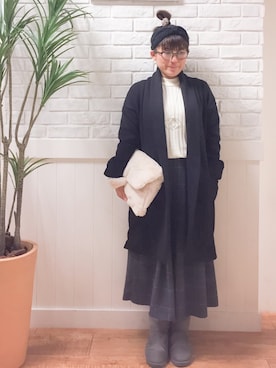 「ファークラッチ」｜「アイテム（ブーツ）」を使った、タナさん（レディース・155cm）の秋コーディネート