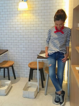 「no brand（ノーブランド）のアイテム（その他アウター）」を使った、Oo.hiro.oOさん（レディース・159cm）の冬コーディネート