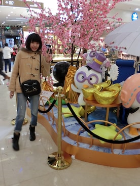 「SM2（エスエムツー）のアイテム（ダッフルコート）」を使った、pikachuliさん（レディース・163cm）の冬コーディネート