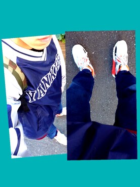 「AIR MAX」｜「アイテム（ナイロンジャケット）」を使った、harukiさん（メンズ・176cm）の冬コーディネート
