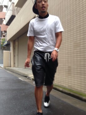 「Yohji Yamamoto（ヨウジヤマモト）のアイテム（モカシン/デッキシューズ）」を使った、samurairoadさん（メンズ・167cm）の夏コーディネート