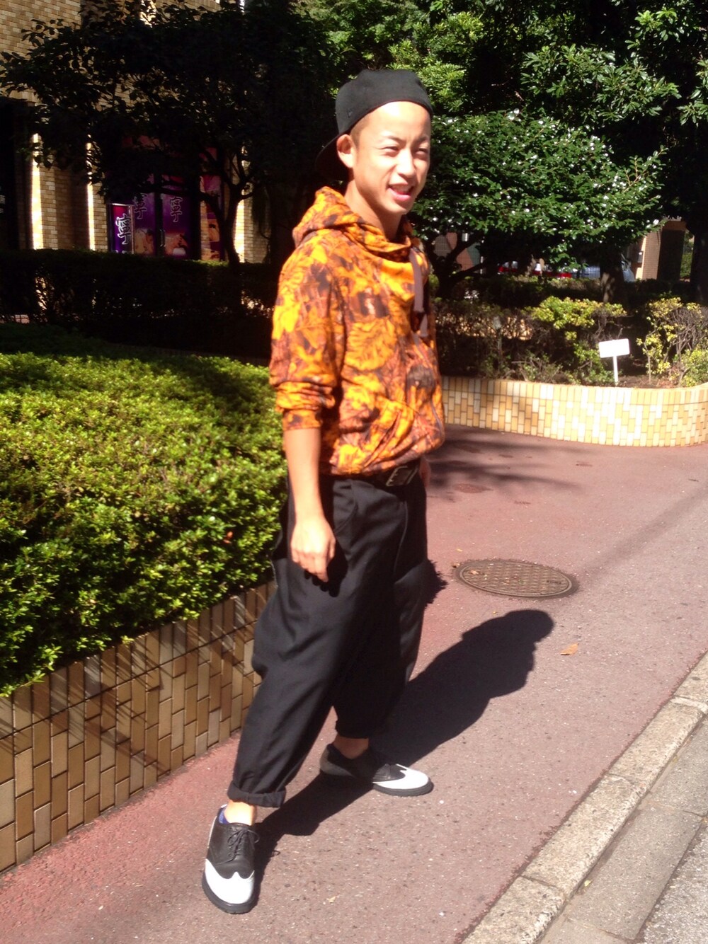 「Yohji Yamamotoのアイテム（キャップ、ブラック系）」を使った、samurairoadさん（メンズ・167cm）の秋コーディネートの1枚目の写真
