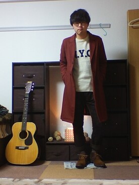 「アイテム（ブーティ）」を使った、ふにゃさん（メンズ・170cm）の春コーディネート