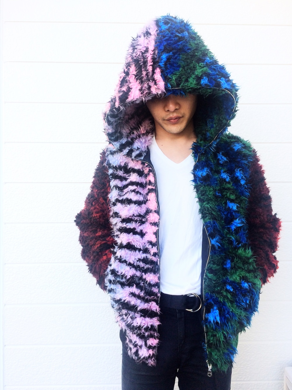 「KENZO、KENZO×H&M、柄、スキニー、fashion、休日スタイル、ootd、モード、東京、ネイビー」｜「KENZOのアイテム（パーカー、その他）」を使った、SEIJIRO MAEZAWAさん（メンズ・172cm）の秋コーディネートの1枚目の写真