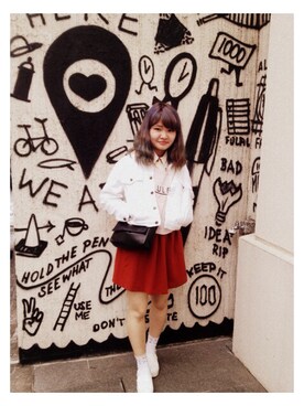 「harajuku」｜「アイテム（デニムジャケット）」を使った、happyさん（レディース・167cm）の冬コーディネート