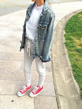 「Ungrid（アングリッド）の 【Casual】ｳﾞｨﾝﾃｰｼﾞGｼﾞｬﾝ （デニムジャケット）」を使った、DENNAMIさん（レディース・153cm）の春コーディネート