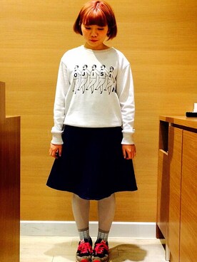 「アイテム（タイツ/ストッキング、シルバー系）」を使った、yammyさん（レディース・148cm）の春コーディネート