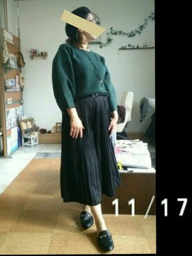 「バルーンスリーブ」｜nemunemuさん（レディース・155cm）の秋コーディネート