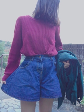 「3CE（3CE）のアイテム（パンツ）」を使った、ゆんさん（レディース・152cm）の冬コーディネート