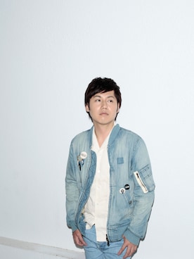 「MR.OLIVE（ミスターオリーブ）のアイテム（ミリタリージャケット）」を使った、Soumaさん（メンズ・169cm）の秋コーディネート