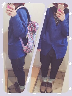 「fafa（フェフェ）のアイテム（バックパック/リュック）」を使った、ぺんさん（レディース・157cm）の春コーディネート