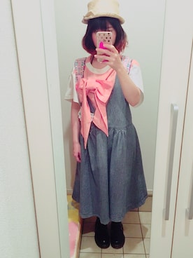 「fafa（フェフェ）のアイテム」を使った、ぺんさん（レディース・157cm）の夏コーディネート