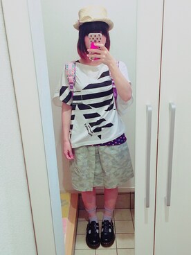 「fafa（フェフェ）のアイテム」を使った、ぺんさん（レディース・157cm）の夏コーディネート