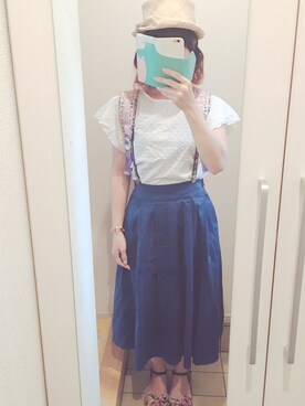 「fafa（フェフェ）のアイテム」を使った、ぺんさん（レディース・157cm）の夏コーディネート