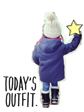 「アイテム（ジャケット/アウター）」を使った、izuさん（キッズ・100cm）の冬コーディネート