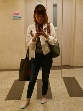 「autumn look」｜「アイテム（ブルゾン）」を使った、Edna Cheungさん（レディース・158cm）の秋コーディネート