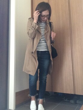 「TODAYFUL（トゥデイフル）のNEW CARRY's　Glasses（メガネ）」を使った、mmmkkk12さん（レディース・163cm）の秋コーディネート