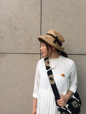 「アイテム（ネックレス）」を使った、薛_初一さん（レディース・142cm）の春コーディネート