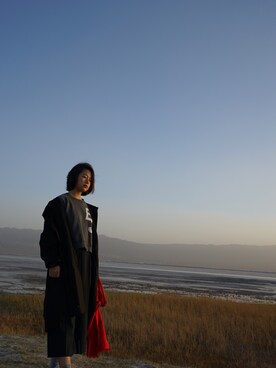 「MONKI（モンキ）のアイテム（パーカー）」を使った、Allisonさん（レディース・166cm）の秋コーディネート