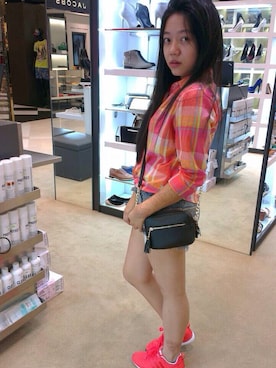 「ALDO（アルド）のアイテム（ショルダーバッグ）」を使った、Jessica wuさん（レディース・158cm）の夏コーディネート