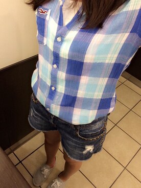 「blue」｜「アイテム（キャミソール）」を使った、hitomi.さん（レディース・160cm）の夏コーディネート