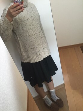 「B.L.U.E（ビーエルユーイー）のアイテム（モカシン/デッキシューズ）」を使った、ふくちゃんさん（レディース・162cm）の秋コーディネート