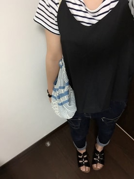 「7月WEAR夏のサンダル祭り」｜「アイテム（アナログ腕時計）」を使った、ふくちゃんさん（レディース・162cm）の夏コーディネート