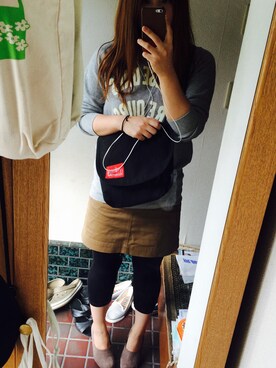 「UNIQLO（ユニクロ）のアイテム（パーカー、グレー系）」を使った、yukaさん（レディース・156cm）の秋コーディネート