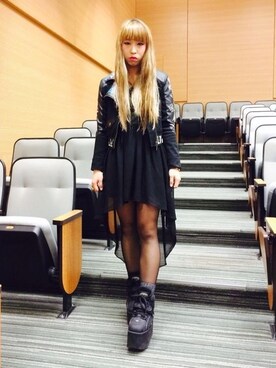 「school」｜「アイテム（その他アウター）」を使った、Kappa Kelly Hoさん（レディース・160cm）の夏コーディネート