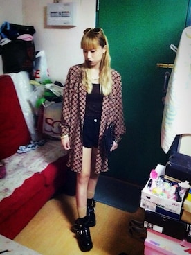 「Jeffrey Campbell（ジェフリーキャンベル）のアイテム（その他シューズ）」を使った、Kappa Kelly Hoさん（レディース・160cm）の秋コーディネート
