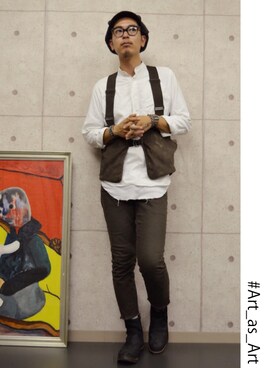 「FAR EASTERN ENTHUSIAST（ファーイースタンエンスージアスト）のアイテム（ブーツ）」を使った、kgwさん（メンズ・176cm）の夏コーディネート