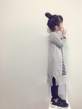 「ハラチ」｜「アイテム（ワンピース/ドレス）」を使った、chichichiiiさん（キッズ・110cm）の秋コーディネート