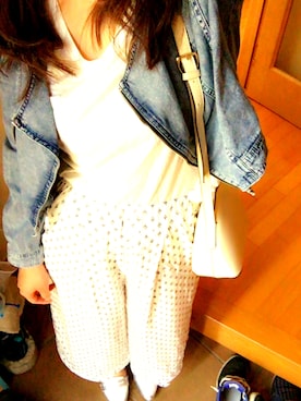 「GRL（グレイル）のアイテム（デニムジャケット）」を使った、7さん（レディース・165cm）の春コーディネート