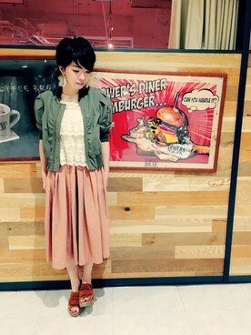 「スナイデル」｜「アイテム（ブルゾン）」を使った、tacco☻さん（レディース・154cm）の春コーディネート