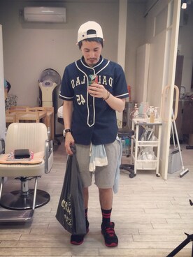 「CHAPTER WORLD PREMIUM（チャプターワールドプレミアム）のアイテム（シューズ）」を使った、ぽんぽこKJさん（メンズ・166cm）の春コーディネート