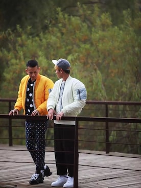 「pants」｜「アイテム（ブルゾン）」を使った、gutee / chic-upさん（メンズ・173cm）の冬コーディネート