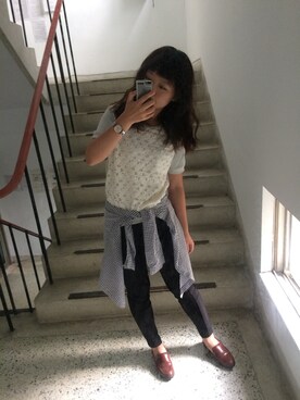 「grove（グローブ）のアイテム（その他トップス、グレー系）」を使った、Rubyさん（レディース）の春コーディネート