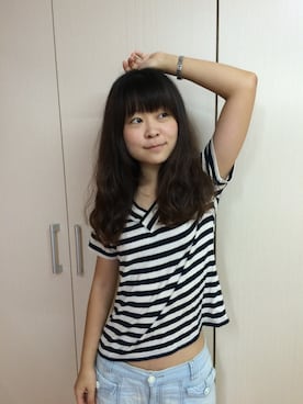 「SWATCH（スウォッチ）のアイテム（アナログ腕時計、その他）」を使った、Rubyさん（レディース）の夏コーディネート