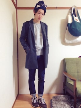 「Banana Republic（バナナリパブリック）のアイテム（その他アウター）」を使った、YANさん（メンズ・167cm）の春コーディネート