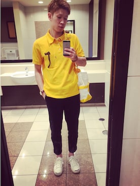 「J.PRESS（ジェイプレス）のアイテム（バッグ）」を使った、YANさん（メンズ・167cm）の夏コーディネート