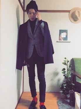 「アイテム（その他アウター）」を使った、YANさん（メンズ・167cm・20代）の秋コーディネート