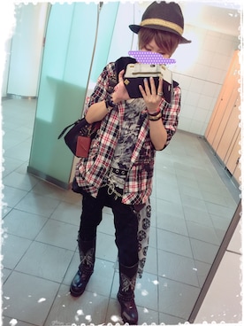 「ALGONQUINS（アルゴンキン）のアイテム（ブーツ）」を使った、椎名皐月Shiina Satsukiさん（レディース・151cm）の春コーディネート