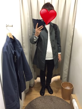 「アイテム（ステンカラーコート）」を使った、masakiさん（メンズ・180cm・10代）の冬コーディネート